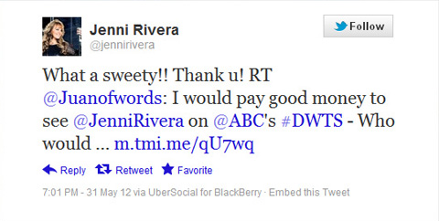 Jenni Rivera Tweet juanofwords