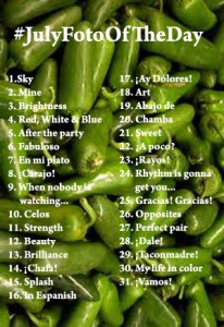 New Photo a Day Challenge for Latinos: #JulyFotoOfTheDay