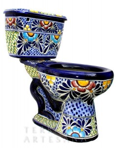 For the Mexican Home: Talavera Toilet Seats?