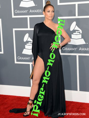 jennifer lopez leg grammy 2013 grammys juanofwords