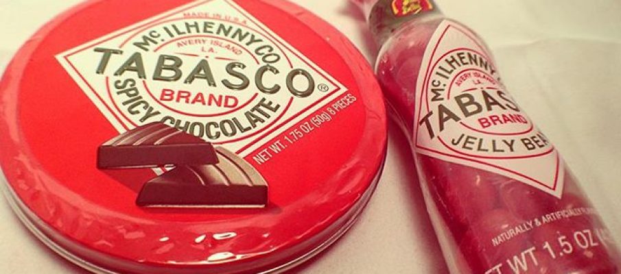 Tabasco. Chocolate & Jelly Beans.