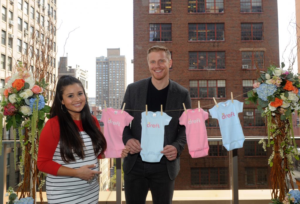 Reality TV couple Sean and Catherine Lowe celebrate their pregnancy at the Dreft Loads of Love baby shower, Wednesday, April 27, 2016, in New York. Visit Dreft.com and the brands social channels for more information about the couples parenting journey. (Diane Bondareff/Invision for Dreft/AP Images)