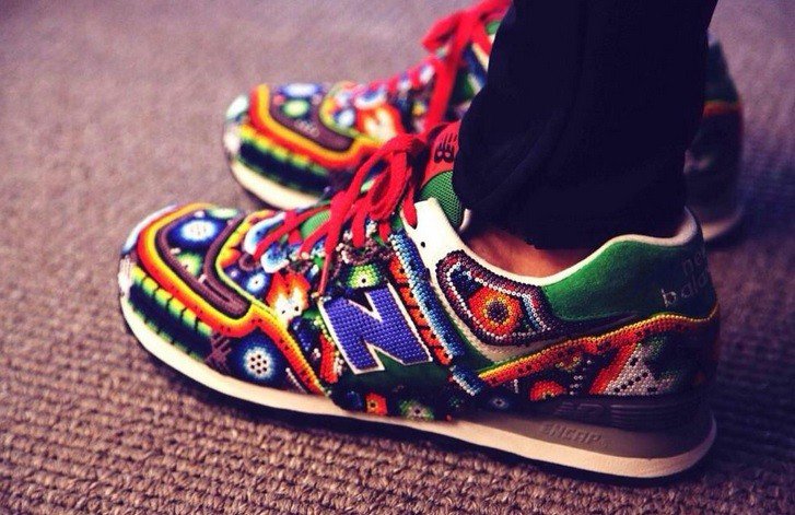 Huichol-Inspired New Balance Sneakers by Mexican Designer Ricardo Seco
