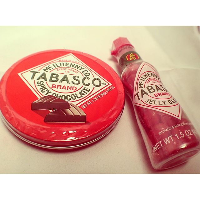 Tabasco. Chocolate & Jelly Beans.