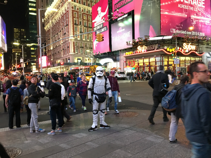 Visiting Time Square in New York City
